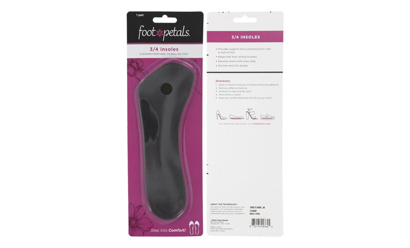 Foot Petals 3/4 insoles Black
